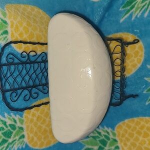 Coach authentic large white sunglass case w/coach cloth.